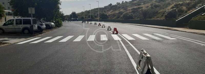 El nuevo paseo de peatones pintado en las últimas horas/TA.